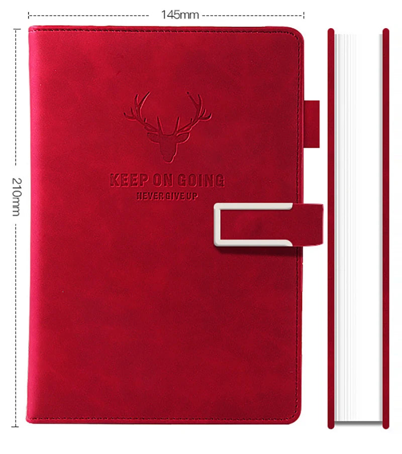 A5 Thick Notebook Journal PU Hard Cover Diary Notepad European Style Student Sketchbook Stationery Office Work Planner Note Book