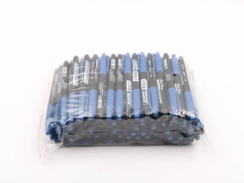 9 Pcs/Set Permanent Marker Pen Fine Point Waterproof Ink Thin Nib Crude Nib Black Blue Red Ink 1.5mm Fine Color Marker Pens
