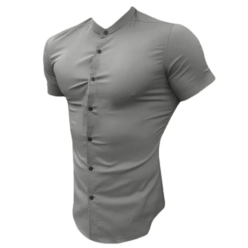 Plain Slim Fit Short Sleeve Casual Dry T-Shirts