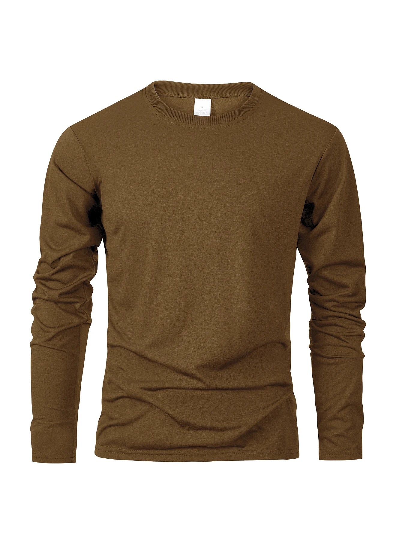 Long Sleeve Casual Tops Solid Color T-Shirt