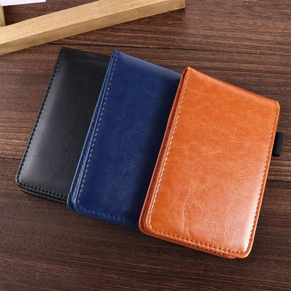 Office School Supplies Diary Small Memo Pads Leather Cover A7 Notebook Mini Notepad Business Memos Pocket Planner
