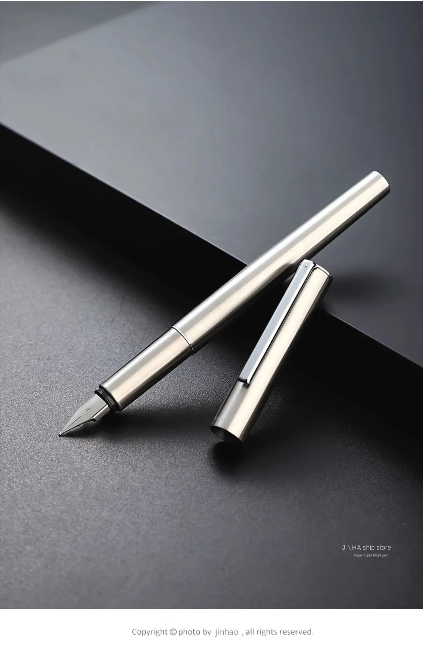 Jinhao 35 Fountain Pen All Steel Luxury Quality EF/ F Nib Calligraphy Writing Pen Stationery Business Office School Supplies