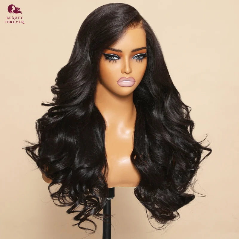Beautyforever 13x4 Elastic Drawstring Glueless Wig Human Hair 3D Body Wave Bye Bye Knots Wear and Go Glueless Lace Front Wig