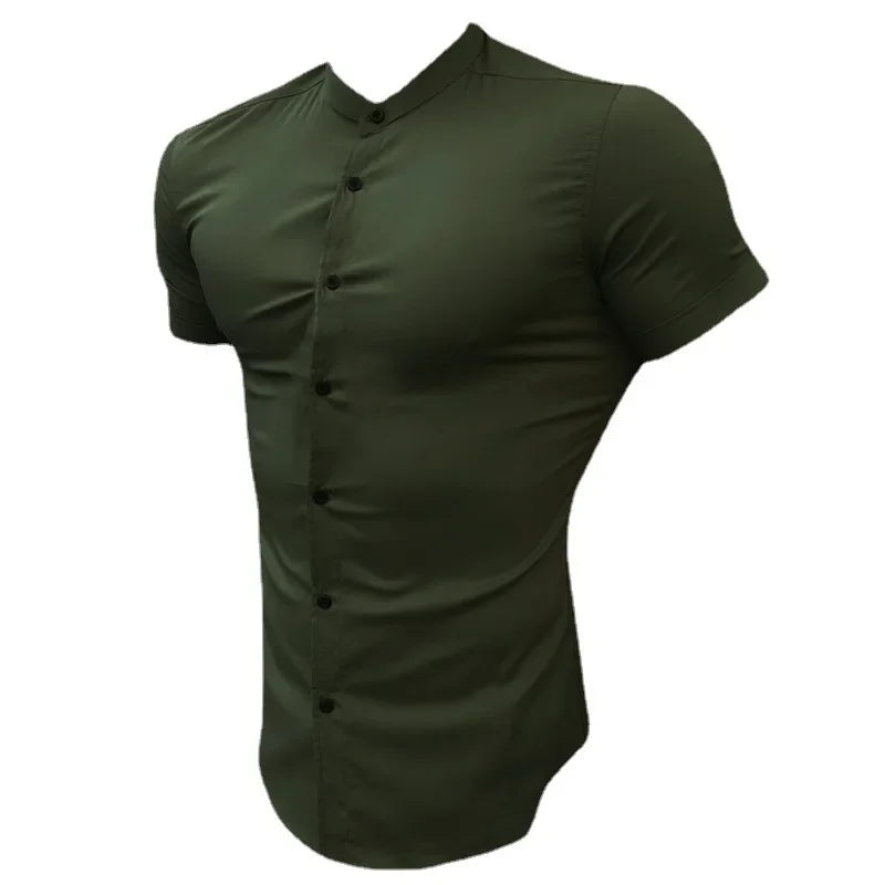 Plain Slim Fit Short Sleeve Casual Dry T-Shirts