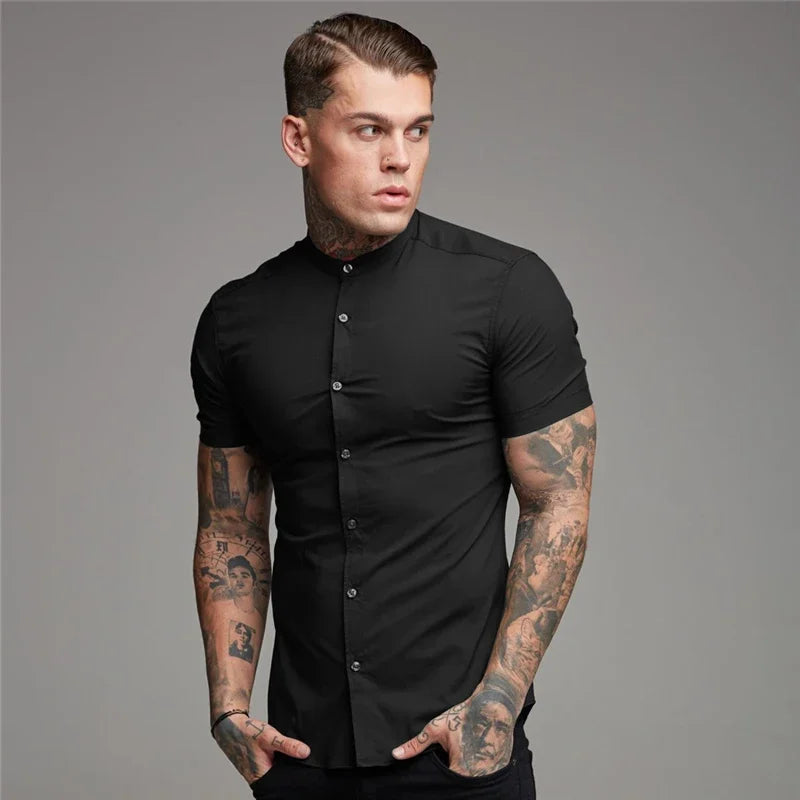 Plain Slim Fit Short Sleeve Casual Dry T-Shirts