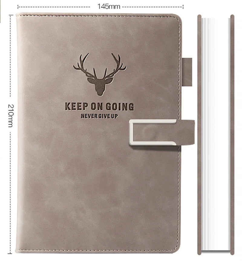 A5 Thick Notebook Journal PU Hard Cover Diary Notepad European Style Student Sketchbook Stationery Office Work Planner Note Book
