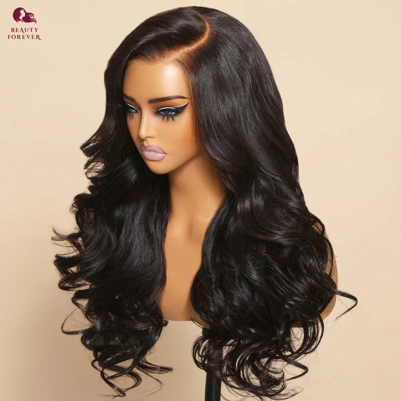 Beautyforever 13x4 Elastic Drawstring Glueless Wig Human Hair 3D Body Wave Bye Bye Knots Wear and Go Glueless Lace Front Wig