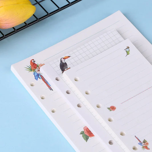 A5A6A7 45 Sheets Kawaii Loose Leaf Notebook Paper Refill Spiral Binder Index Inner PagesGrid Line Point Planner Sketchbook