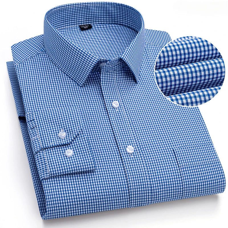 Elegants Casual Slim Fit Cotton Long-Sleeve shirts