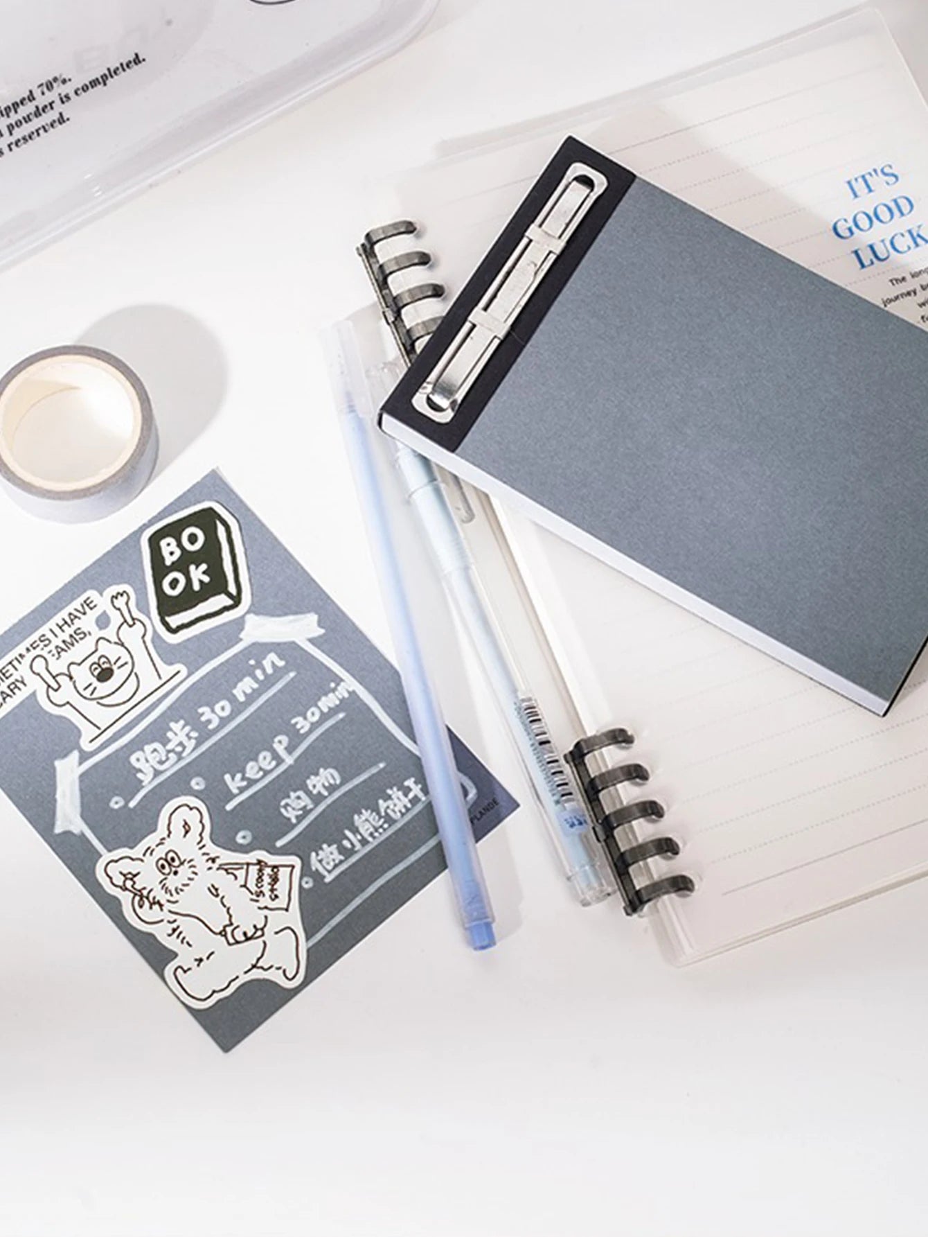 75 Sheets of Plande Note Book Can Be Torn Student Study Memo Hand Account Non-adhesive Notepad Blank Note Book Pocket Stationery