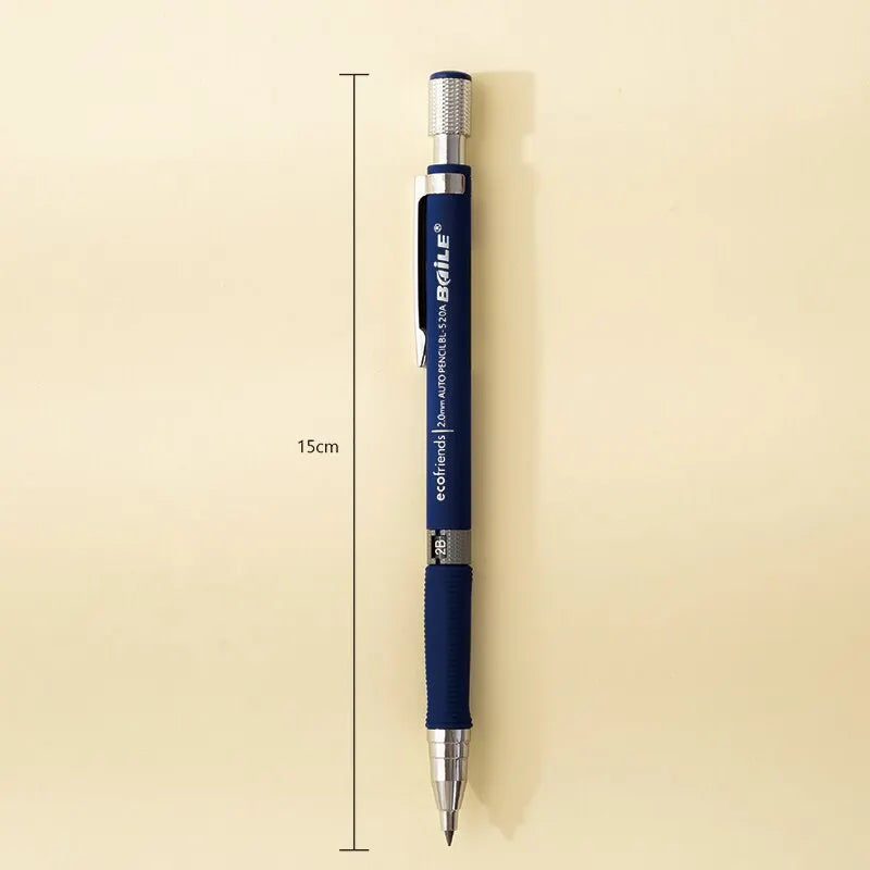 2.0mm Mechanical Pencil Set 2B Automatic Pencils With Black Lead Refills For Writing