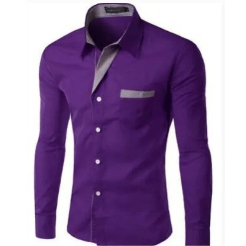 Long Sleeved Slim Fit Striped Shirts