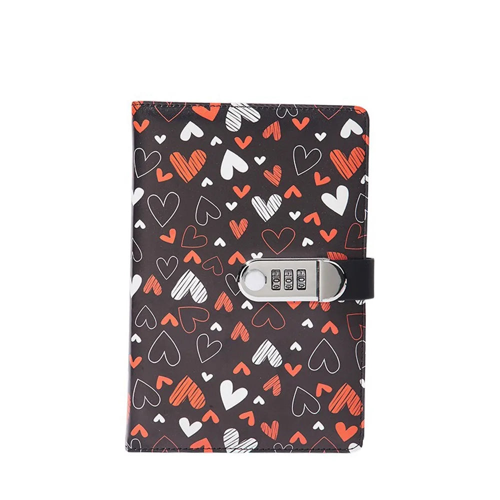 240 Pages A5 Journal Notebook Thickened Protecting Secrets Password Book with Lock PU Leather Waterproof Student Notepad Gifts