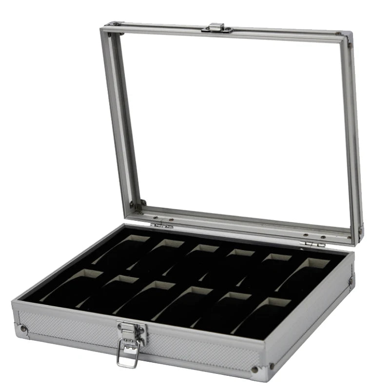 Girds Luxury Premium Quality Watch Box Aluminum Alloy Produc Pattern Storage Clock Box Collection Display Gift Boxes