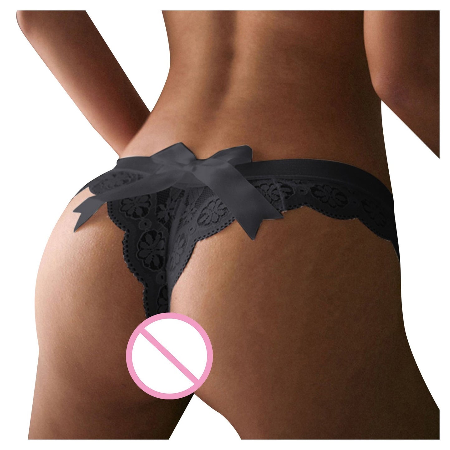 Seductive Thin Panties For Women Crochet Black Lace Panty Sexy Lace Up Hollow Out Solid Underwear Ropa Interior Sexi  Mujer