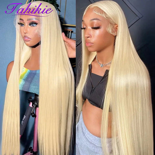 613 HD Lace Frontal Wig 13x4 13x6 360 Full Lace Transparent Honey Blonde Brazilian Straight Lace Front Human Hair Wigs for Women