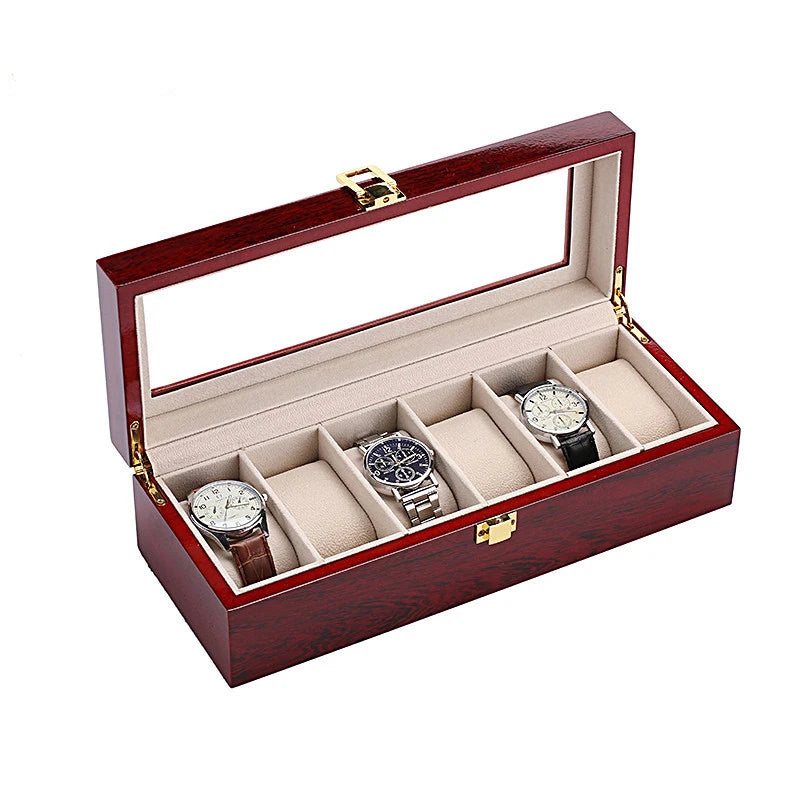 Watch Boxes 2/3/5/6/10/12 Grids Luxury Wooden Watch Organizers  Wood Holder Boxes for Men Women Watches Jewelry Display