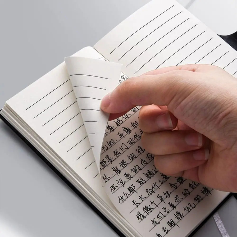 Simple Memo Diary Planner A7 Mini Notebook Scrapbooking Word Book Pocket Notepad PU Cover Thickening Business