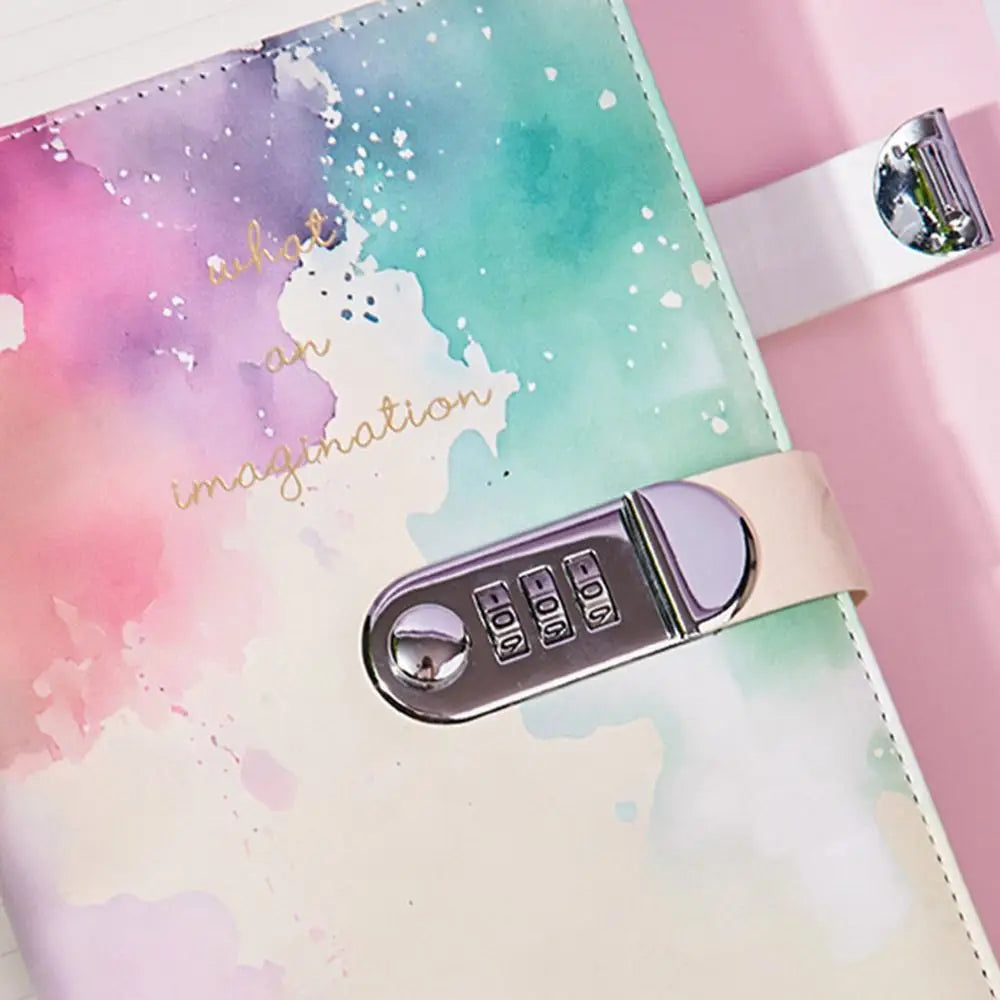 240 Pages A5 Journal Notebook Thickened Protecting Secrets Password Book with Lock PU Leather Waterproof Student Notepad Gifts