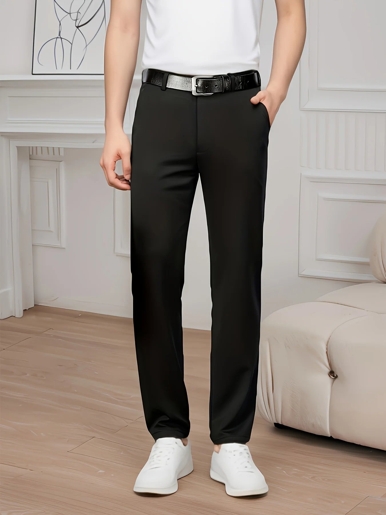 Classic Solid Color Trousers
