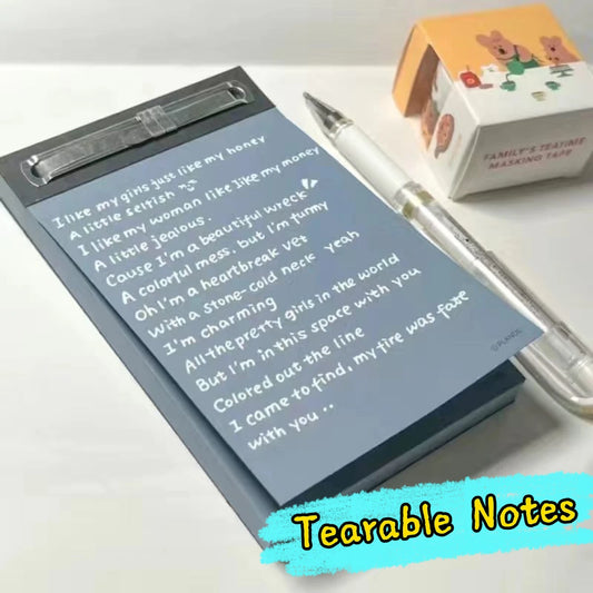 75 Sheets of Plande Note Book Can Be Torn Student Study Memo Hand Account Non-adhesive Notepad Blank Note Book Pocket Stationery