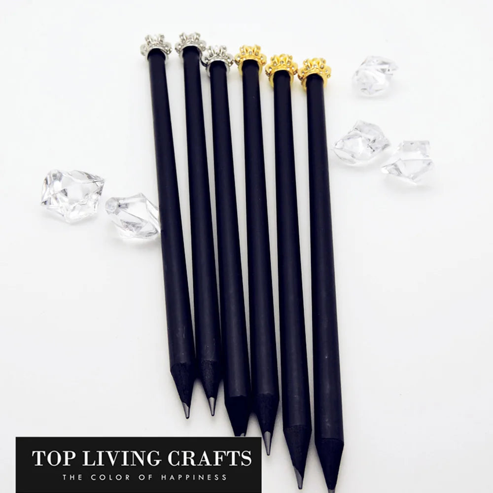Pencil Crown Diamond Color Pencil Stationery Items Drawing Supplies Cute Pencils For School Basswood Office School