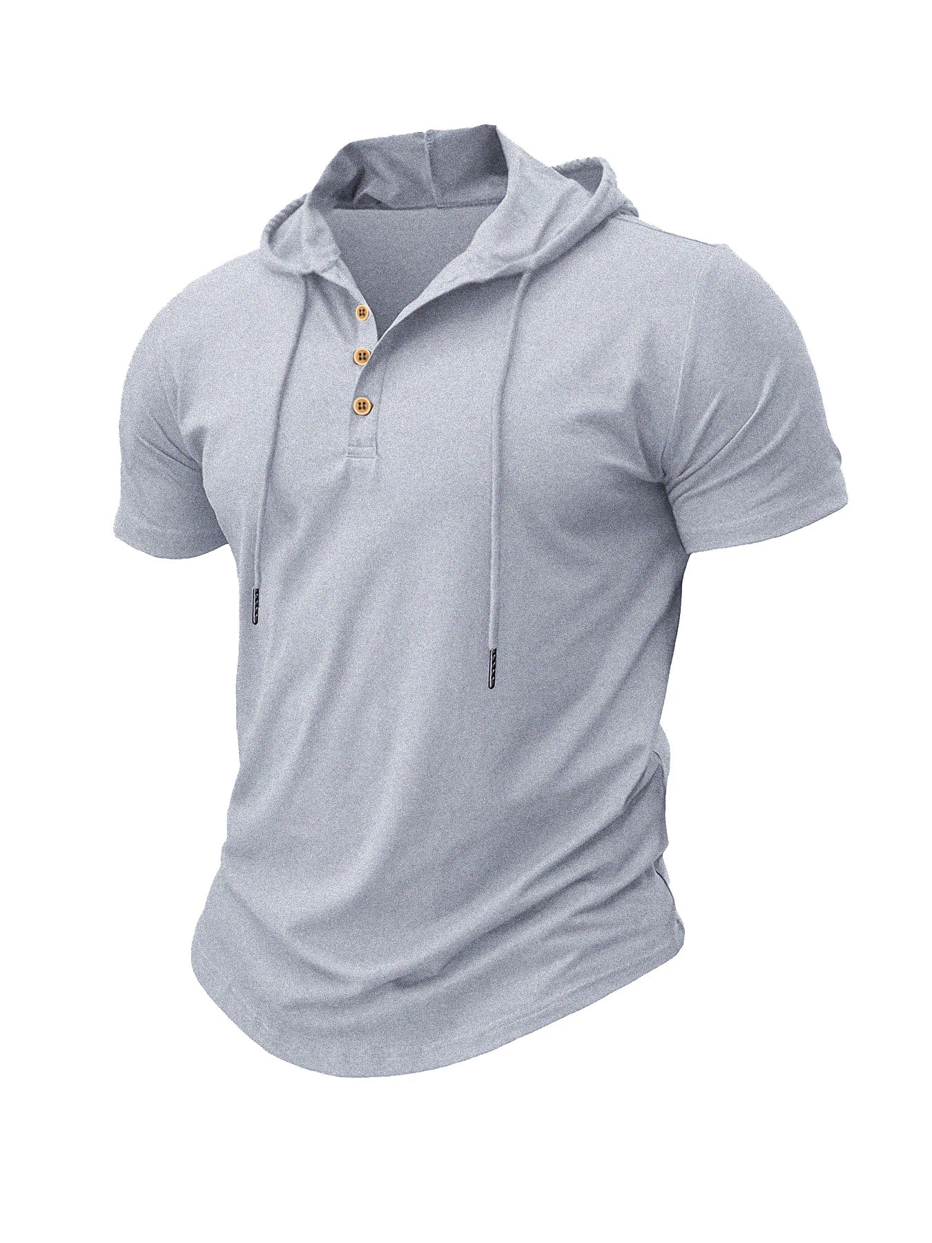Slim Fitness Hooded Short-Sleeved Quick Dry T-Shirt