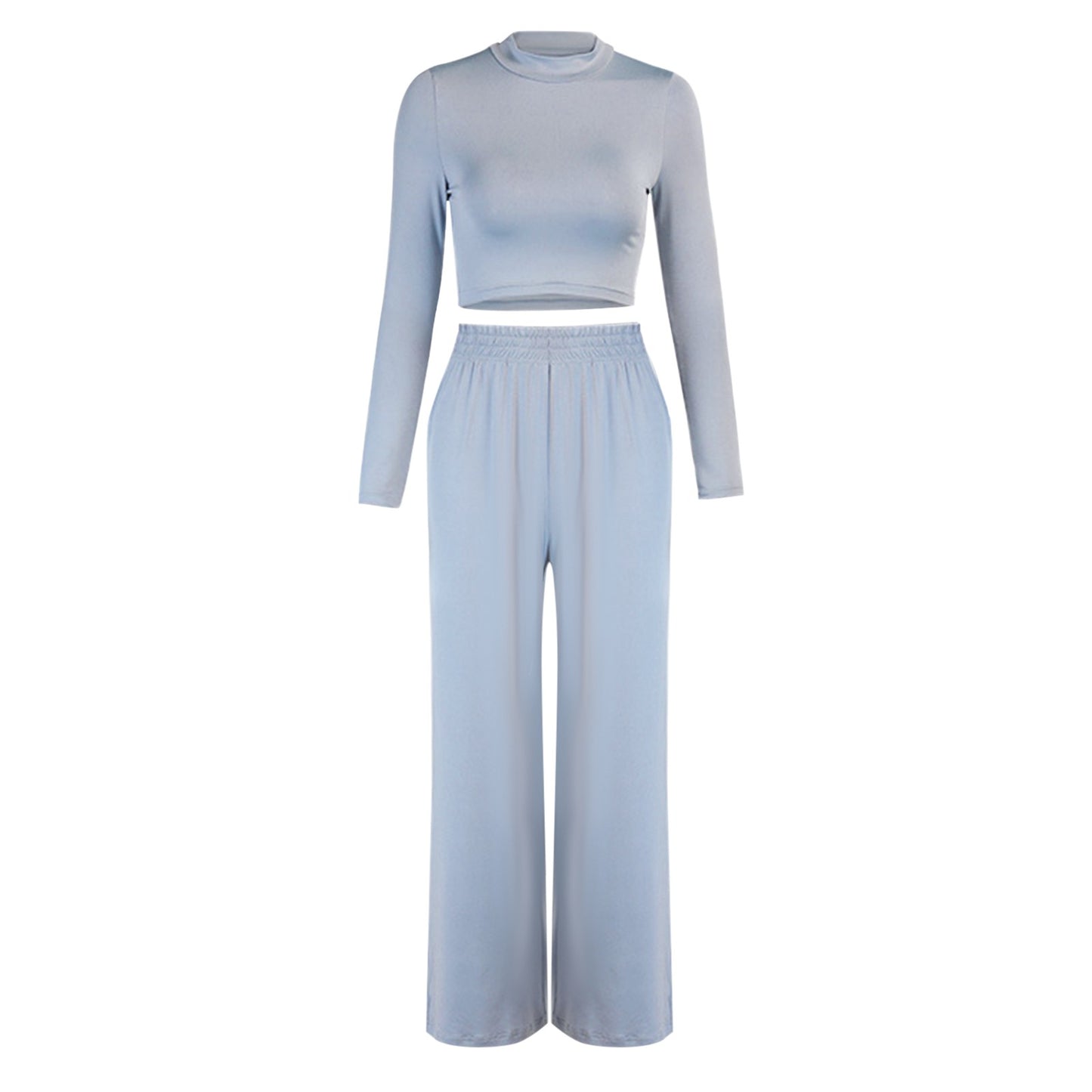 Sexy Women'S Sports Casual Suit Solid Color High Waist Slim Tight Identity Female Clothing Two Piece Set Conjuntos De Pantalones