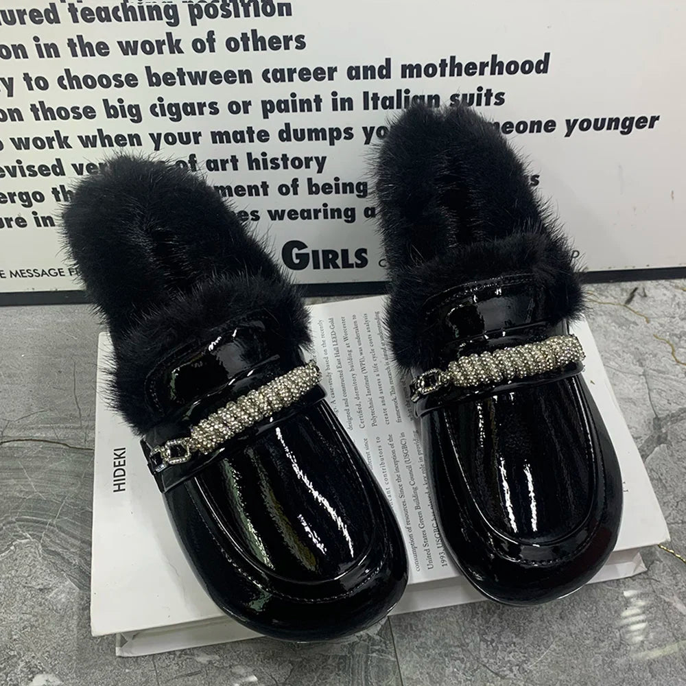 Mullers Designer Plush Loafers Antislip