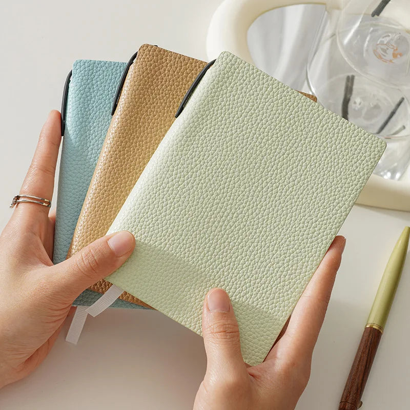 Business Office Custom Letters Notebook A6 School Student Leather Fashion Diary Books Portable Luxury Note Book Engraving Gift