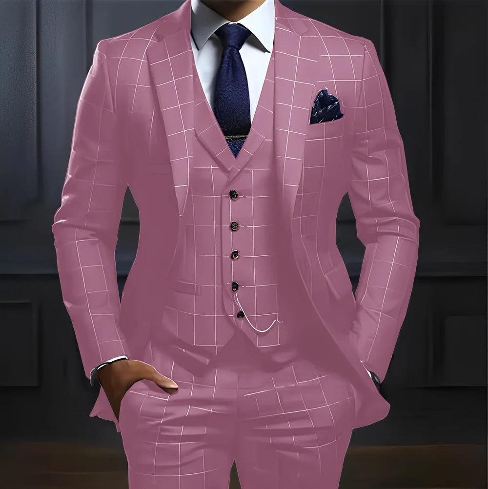 3 piece Formal Business Work Tuxedo Custom Color