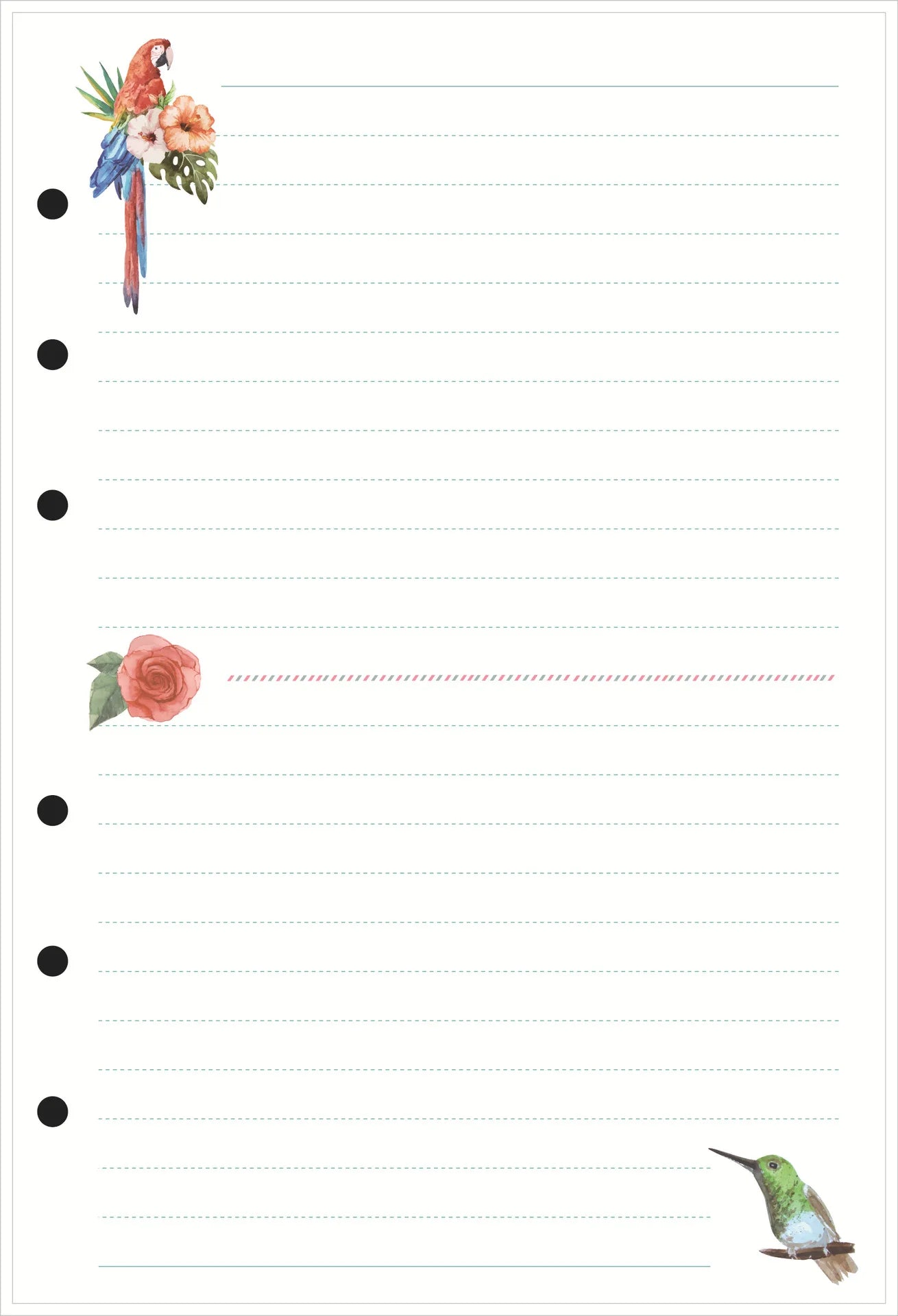 A5A6A7 45 Sheets Kawaii Loose Leaf Notebook Paper Refill Spiral Binder Index Inner PagesGrid Line Point Planner Sketchbook