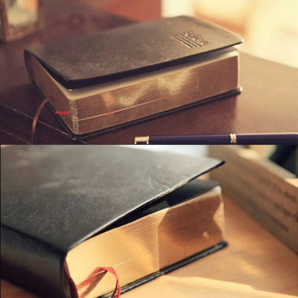 Thick Paper PU Leather Bible Diary Book Agenda Planner Notebook Traveling Book A5 Notepad