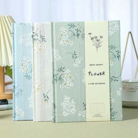 Notebook A5 Embroidered Thick Book Notepad Student Diary Journal Hardcover Scrapbook Planner Agenda Stationery
