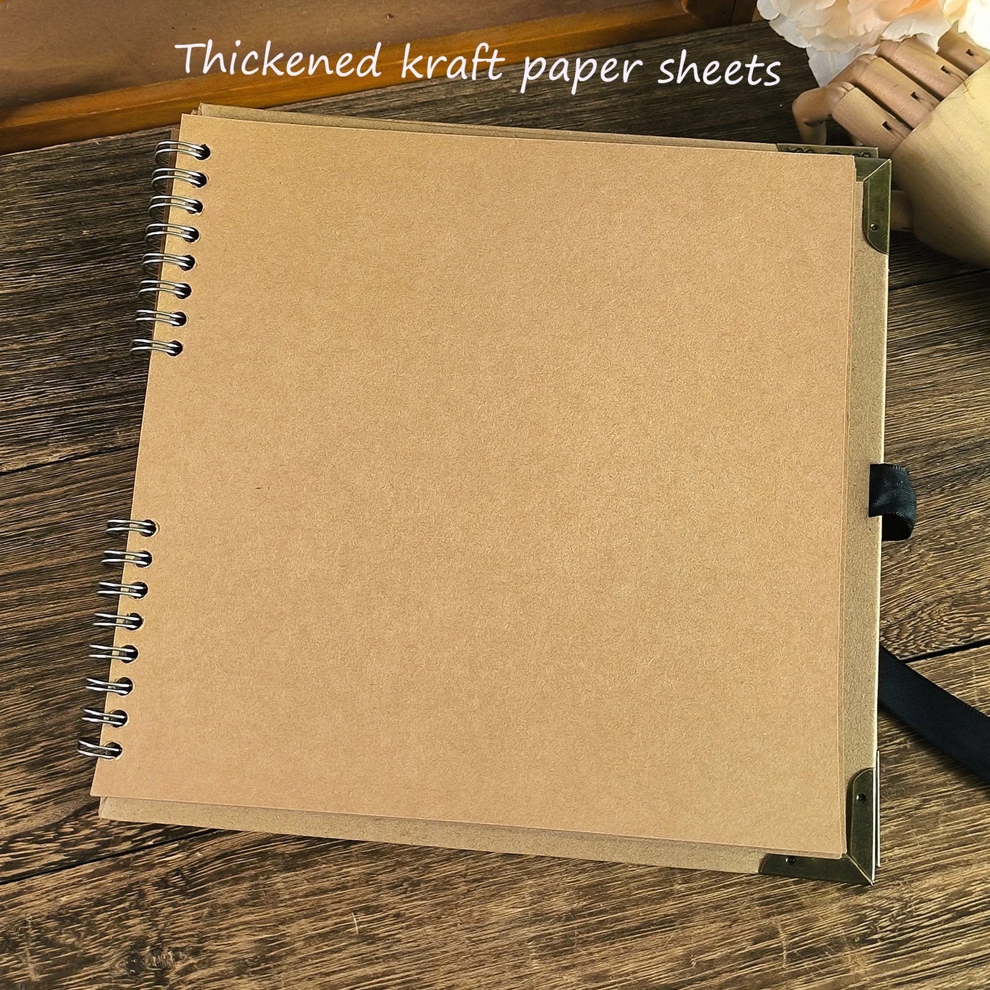 30Sheets/book DIY Handbook Photo Album Bow Ribbon Double Coil Scrapbook Decoration Manual Notebook