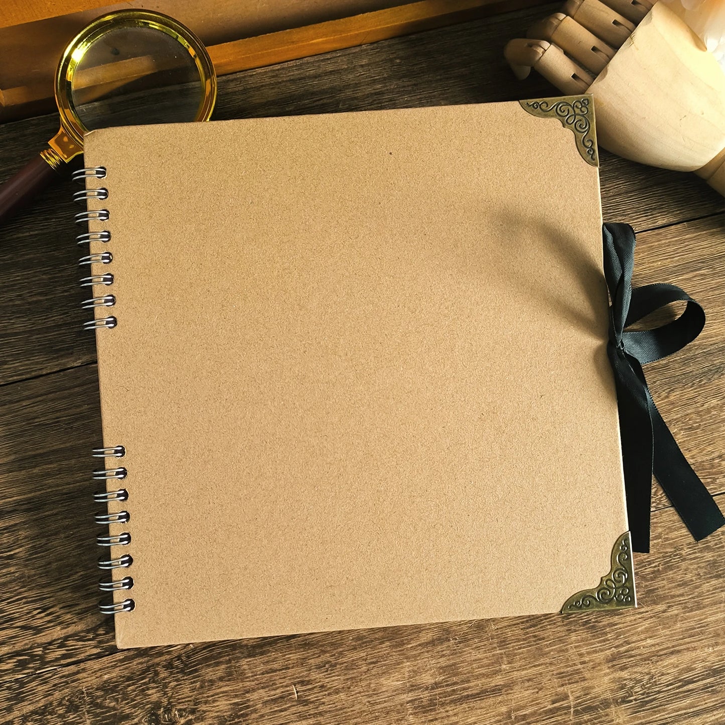 30Sheets/book DIY Handbook Photo Album Bow Ribbon Double Coil Scrapbook Decoration Manual Notebook