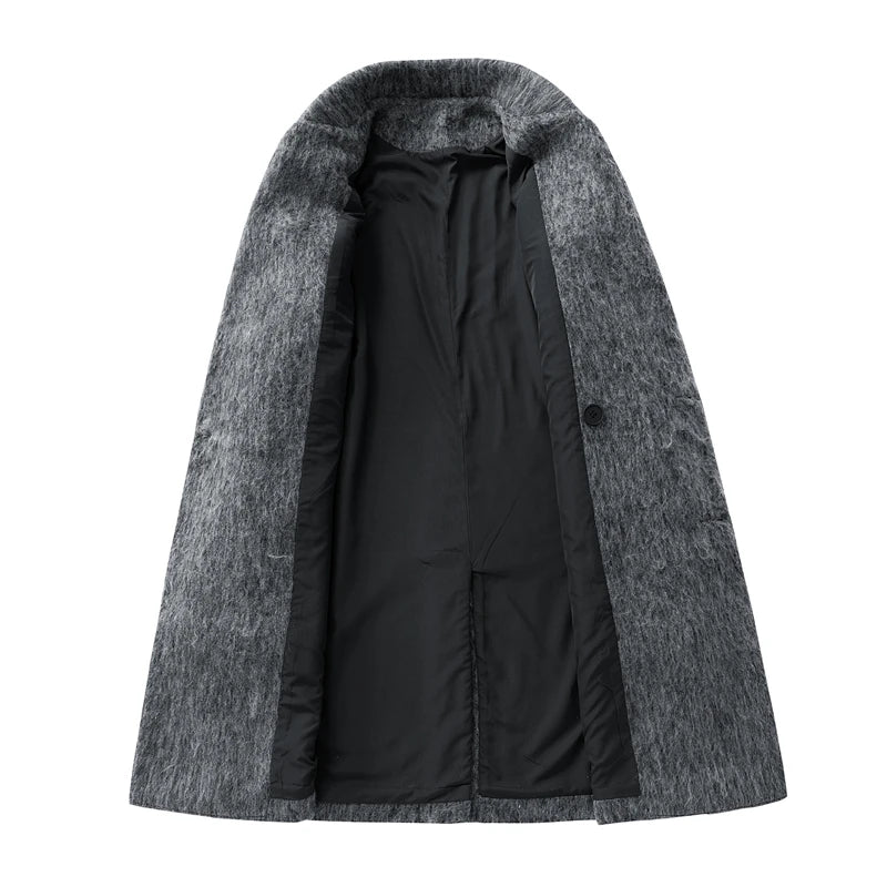 Mid Strength Handsome Double Healed Woolen Coat