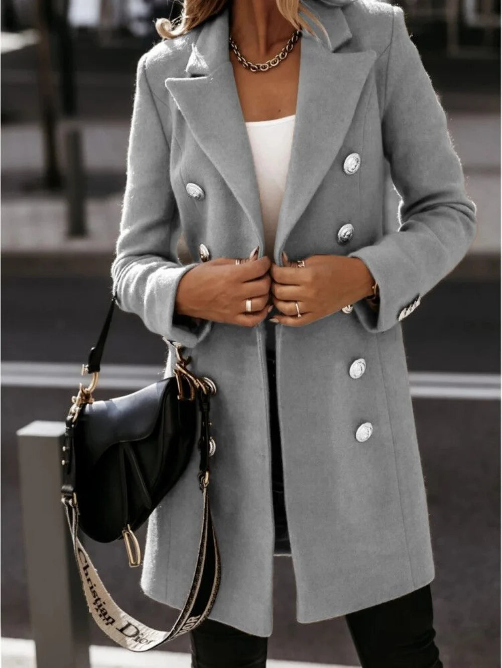 Casual Woolen Coat for Women Korean Fashion Autumn Winter Coats