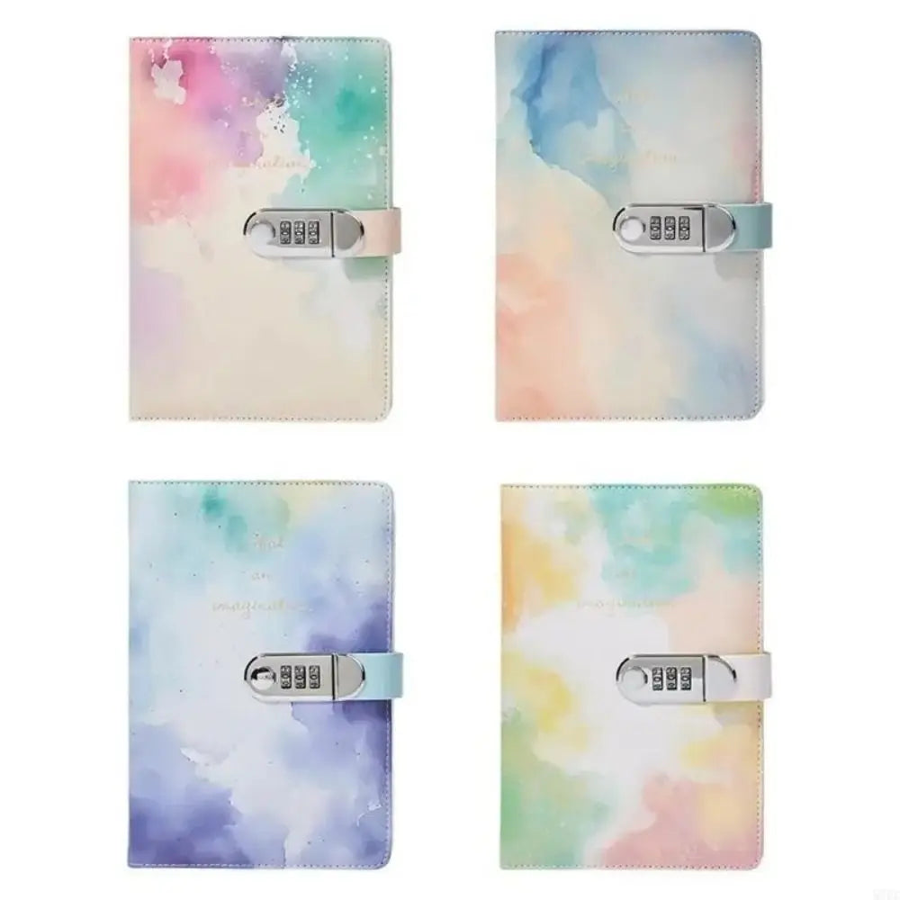 240 Pages A5 Journal Notebook Thickened Protecting Secrets Password Book with Lock PU Leather Waterproof Student Notepad Gifts