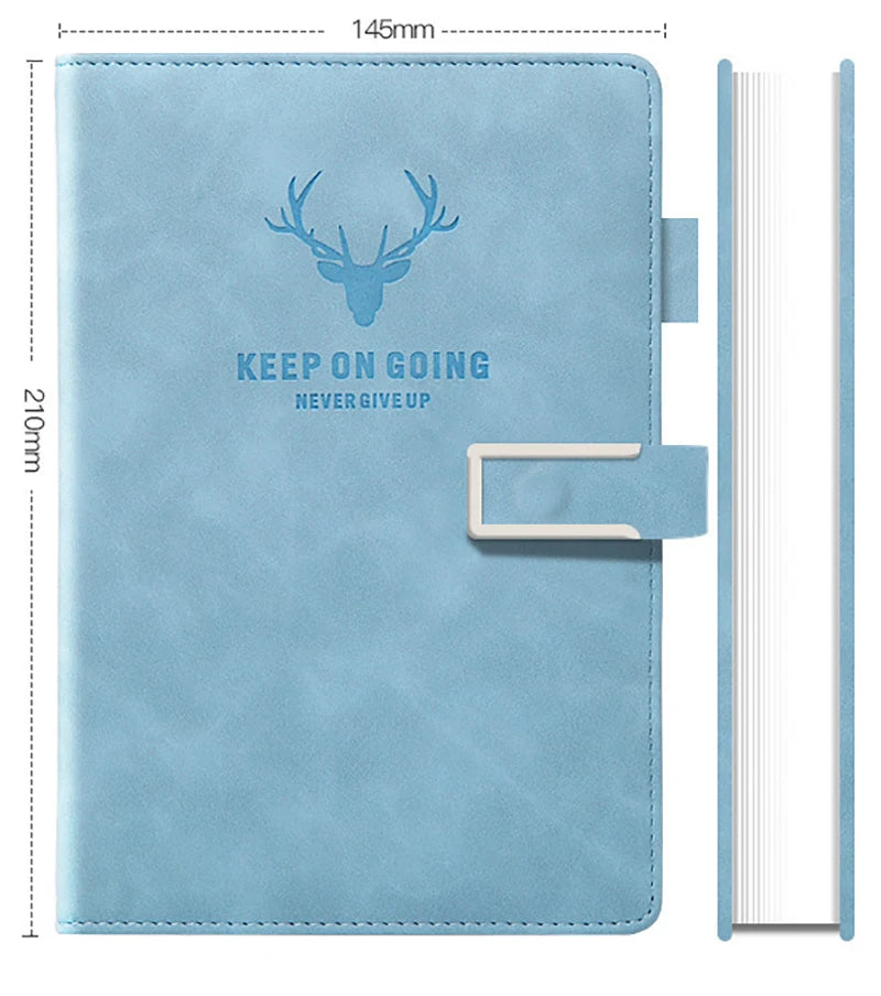A5 Thick Notebook Journal PU Hard Cover Diary Notepad European Style Student Sketchbook Stationery Office Work Planner Note Book