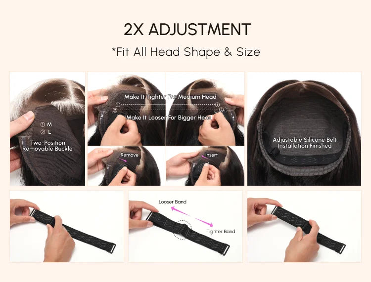 Beautyforever 13x4 Elastic Drawstring Glueless Wig Human Hair 3D Body Wave Bye Bye Knots Wear and Go Glueless Lace Front Wig