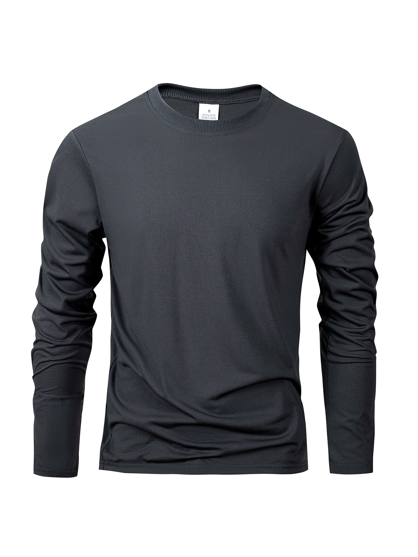 Long Sleeve Casual Tops Solid Color T-Shirt