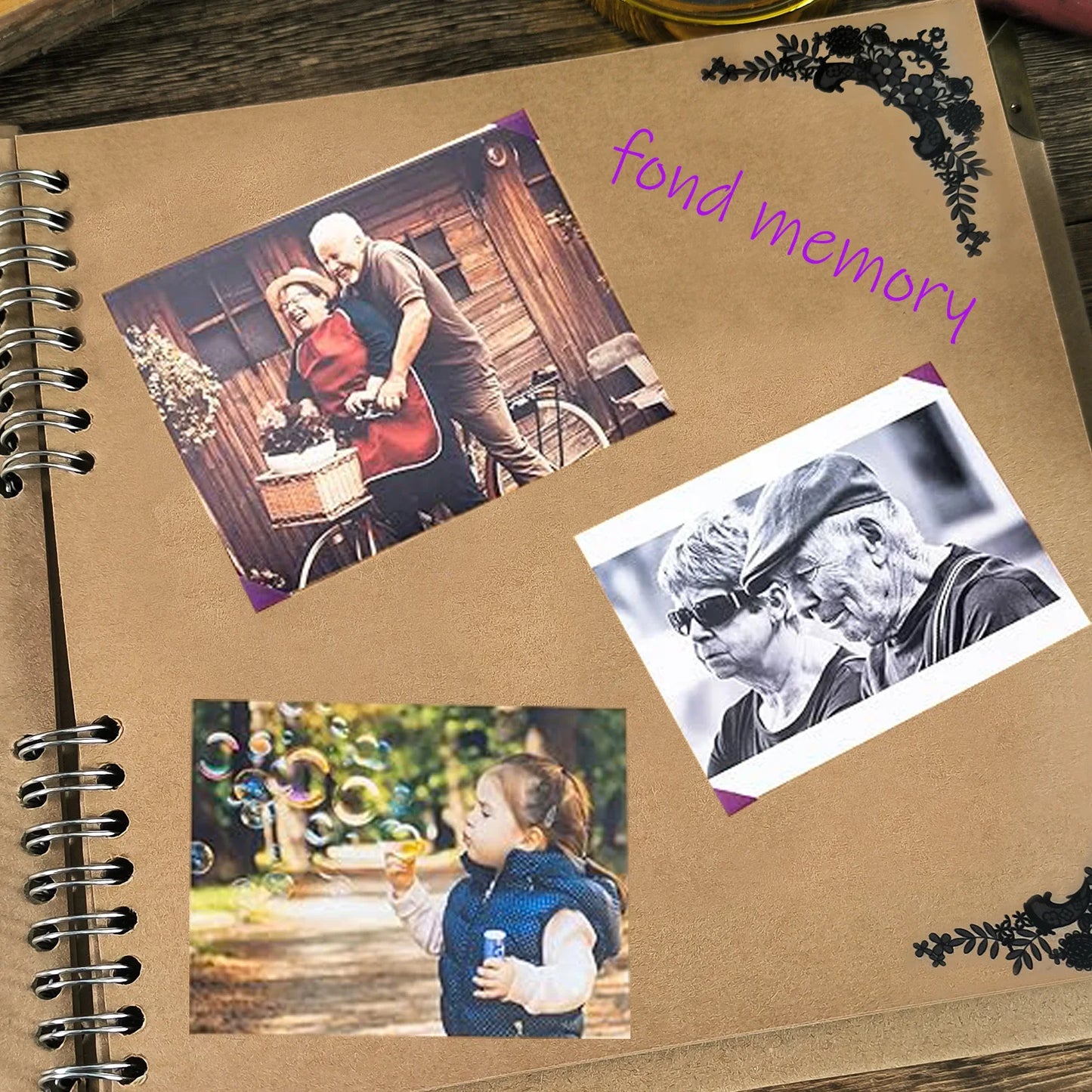 30Sheets/book DIY Handbook Photo Album Bow Ribbon Double Coil Scrapbook Decoration Manual Notebook