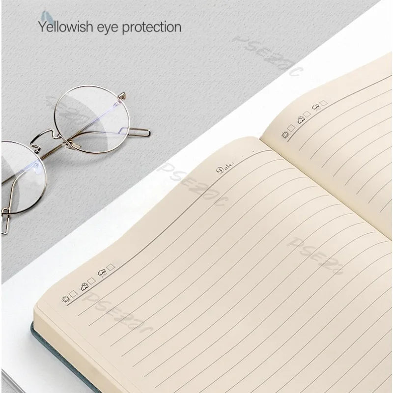 A4 Notebook Ultra-thick Thickened Notepad Business Soft Leather Work Meeting Record Book Office Diary Sketchbook Students Cute