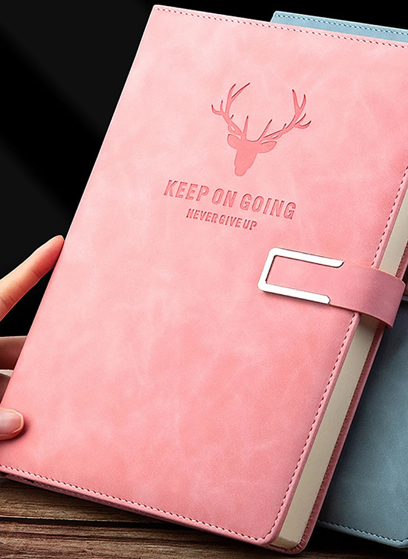 A5 Thick Notebook Journal PU Hard Cover Diary Notepad European Style Student Sketchbook Stationery Office Work Planner Note Book