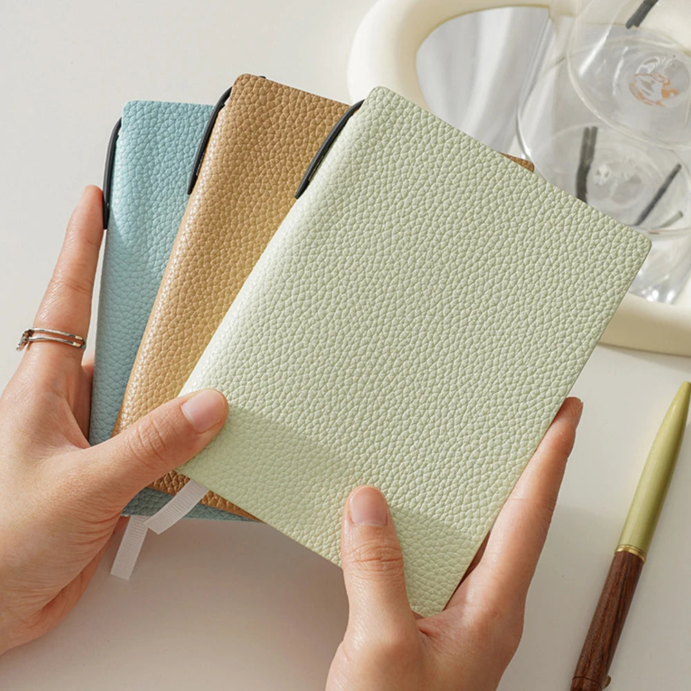 Business Office Custom Letters Notebook A6 School Student Leather Fashion Diary Books Portable Luxury Note Book Engraving Gift