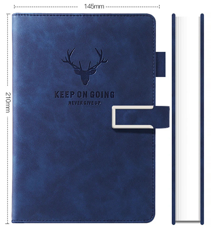 A5 Thick Notebook Journal PU Hard Cover Diary Notepad European Style Student Sketchbook Stationery Office Work Planner Note Book