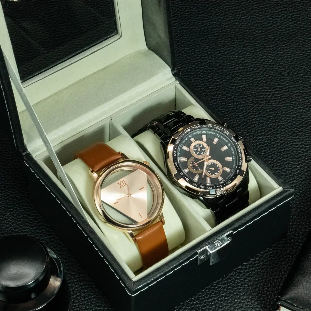 Watch Boxes 2/3/4/5/6/8/10/12 Girds Cases Storage Boxes Watch Organizer Case PU Leather Watch Display Jewelry Box For Best Gifts