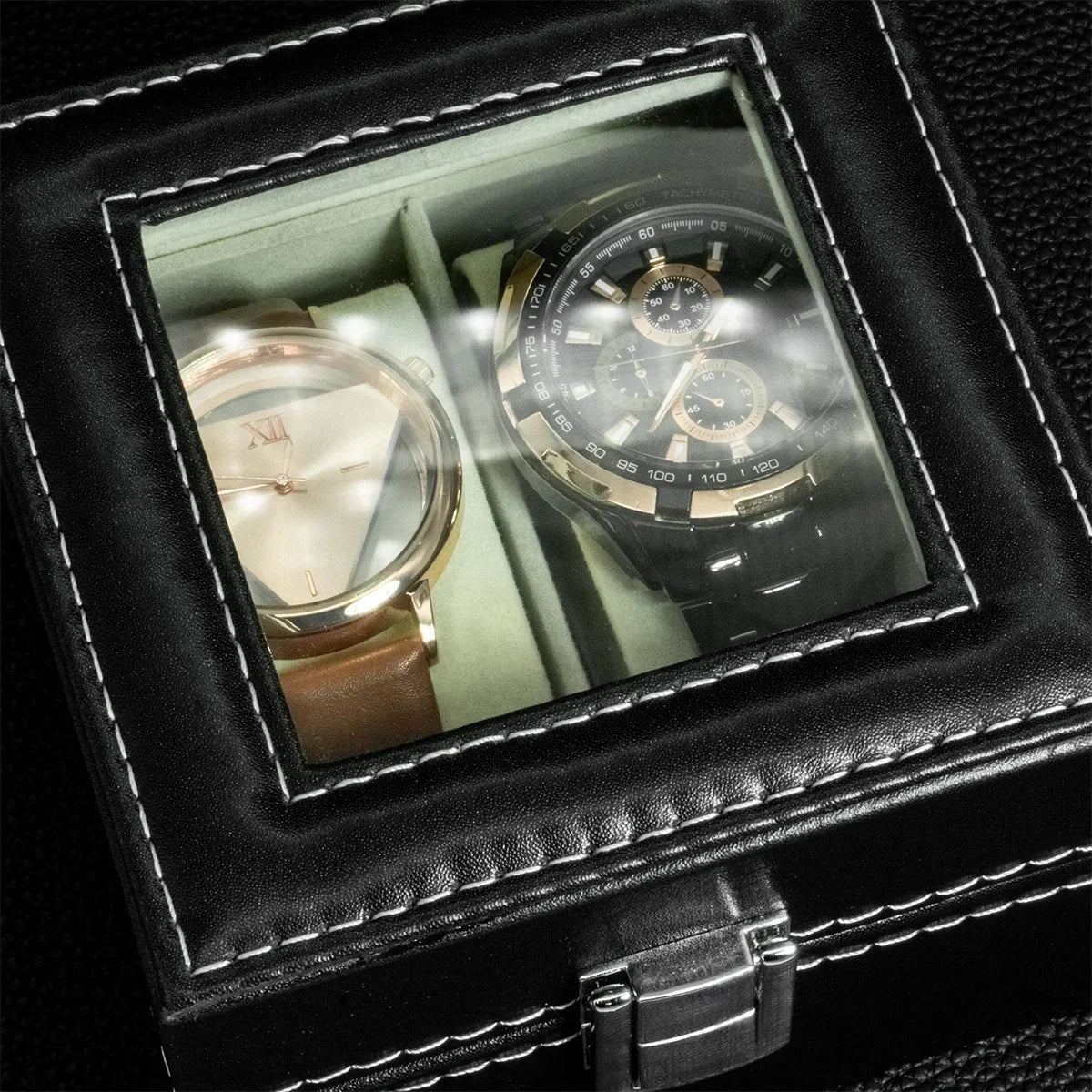 Watch Boxes 2/3/4/5/6/8/10/12 Girds Cases Storage Boxes Watch Organizer Case PU Leather Watch Display Jewelry Box For Best Gifts
