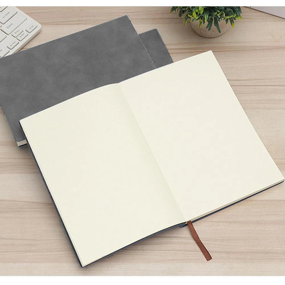 200 Pages A6 Notebook College Student Notepad Office High-end Pu Leather Work Conference Record Book Horizontal/Blank/Grid